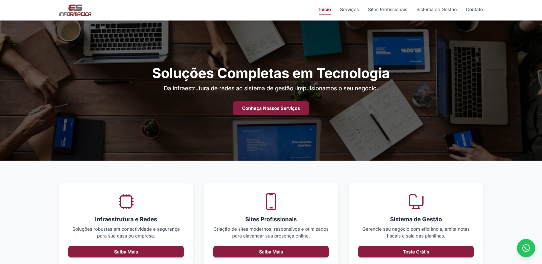 Miniatura do site ES Informática